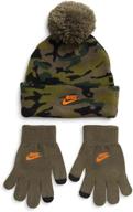 stay stylish and warm with nike futura camo print beanie 9a2827 g33 - perfect for boys' accessories! logo