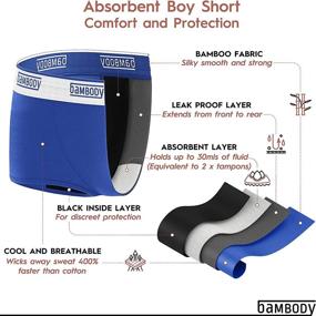 img 3 attached to Bambody Absorbent Boyshort Underwear Protection Women's Clothing and Lingerie, Sleep & Lounge