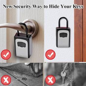 img 2 attached to 🔐 Secure and Convenient Key Lock Box for House Key - Portable, Weatherproof, Wall Mounted, 5 Key Capacity - Perfect for Realtors, Garage, and Outdoor Use! (1 Pack)