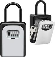 🔐 secure and convenient key lock box for house key - portable, weatherproof, wall mounted, 5 key capacity - perfect for realtors, garage, and outdoor use! (1 pack) logo
