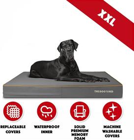 img 2 attached to 🐶 The Dog’s Bed Orthopedic Dog Bed: Large, Extra Large Sizes, Memory Foam for Senior Support, Post Surgery Recovery, Waterproof Washable Covers - S-XXXL