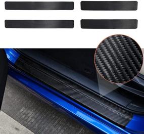 img 4 attached to Thenice Carbon Fiber Style Door Entry Guard Sticker - Honda Civic Door Sill Protector