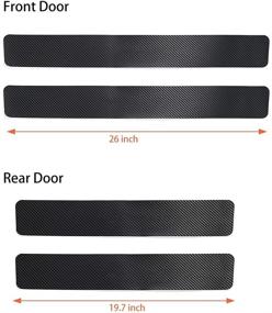img 3 attached to Thenice Carbon Fiber Style Door Entry Guard Sticker - Honda Civic Door Sill Protector