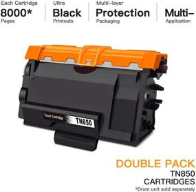 img 3 attached to 🖨️ E-Z Ink (TM) High Yield Compatible Toner Cartridge Set for Brother MFCL5900DW - TN850 TN820 (2 Black)