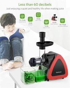 img 1 attached to 🥤 HOMEVER Slow Masticating Juicer Machine for Fruits and Vegetables - Quiet, High Nutrient Cold Press with Reverse Function - Easy to Clean, BPA-Free - Includes Juice Cup & Brush