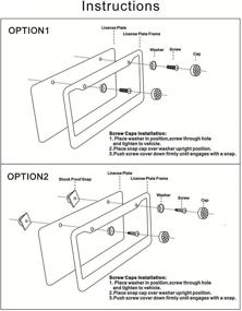 img 1 attached to 🚗 Набор рамок для номерных знаков Volvo, изготовленных из прочного алюминиевого сплава для оптимальной защиты номерного знака, элегантный черный дизайн.