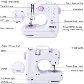 img 3 attached to 🧵 Complete Sewing Machine Bundle: 12 Stitches, Extension Table, Instructional DVD, & Special Thread Box