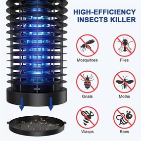 img 2 attached to 🪰 CDERFV Bug Zapper Indoor: 9W Powerful Insect Killer, Portable Plug-in Electric Mosquito Zapper - Effective Trap for Home, Bedroom, Living Room, Kitchen - Black, 9W-001