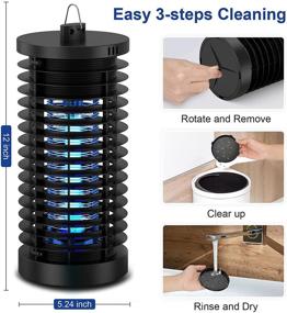 img 1 attached to 🪰 CDERFV Bug Zapper Indoor: 9W Powerful Insect Killer, Portable Plug-in Electric Mosquito Zapper - Effective Trap for Home, Bedroom, Living Room, Kitchen - Black, 9W-001