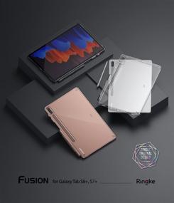 img 3 attached to 📱 Ringke Fusion Case for Samsung Galaxy Tab S8 Plus (2022) / S7 Plus (2020) with Stylus Pen Holder - Smoke Black