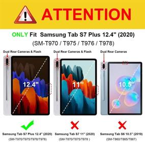 img 3 attached to 📱 Чехол Fintie для Samsung Galaxy Tab S7 Plus 12,4'' 2020 (модель SM-T970/T975/T976/T978) с держателем для S Pen, подставкой с множеством углов обзора, карманом с автоматическим режимом сна/просыпания, розовое золото