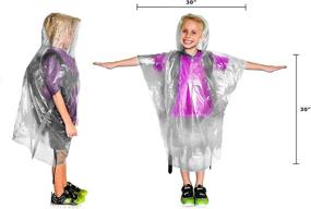 img 2 attached to 💦 Lingito 20 Pack of Family Rain Ponchos - Perfect for Camping, Hiking & Travel!