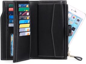 img 3 attached to 👜 Black Women's Leather Wallets with RFID Blocking - SENDEFN Handbags & Wallets Collection