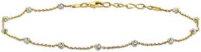 img 2 attached to 💎 Серебряный браслет на ногу: модные женские украшения от Pori Jewelers