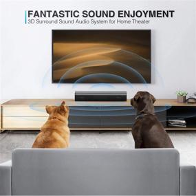 img 2 attached to 🔊 SAKOBS Soundbar for TV: 3D Surround Sound Mini Sound Bar with Bluetooth for Home Theater/Gaming/Projectors
