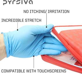 img 3 attached to High-Quality PYRSIVA MEDICAL Nitrile Disposable Gloves – Latex-Free for Cleaning, Auto-Mechanics, Cosmetology, Pet Care, and More