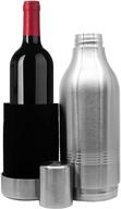 kuulii wine & liquor bottle thermos: insulated stainless steel chiller for 750ml red white rose wine - portable champagne carrier cooler логотип