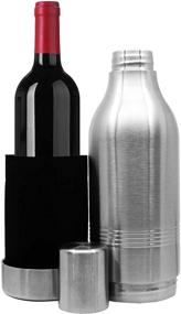 img 4 attached to KUULii Wine & Liquor Bottle Thermos: Insulated Stainless Steel Chiller for 750ml Red White Rose Wine - Portable Champagne Carrier Cooler