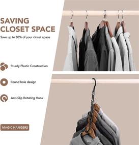 img 2 attached to 👚 COZYMOOD Magic Clothes Hangers - Smart Closet Saver Pack of 16 | Heavy-Duty Space Saving Wonder Hanger Organizer System for Wrinkle-Free Wardrobe Organization