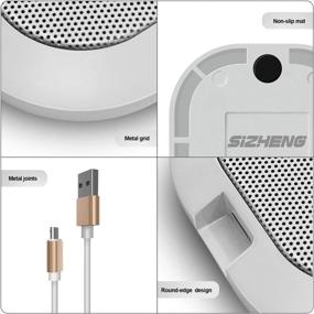 img 3 attached to 🎙️ SiZHENG USB Microphone - Plug and Play Omnidirectional Condenser Boundary Microphone for PC Gaming, Online Meetings, Live Streaming, and Podcasting (White)