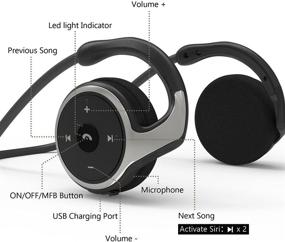 img 3 attached to 🎧 наушники за головой itayak: Bluetooth 5.0 ошейниковая гарнитура с микрофоном и чехлом для ношения