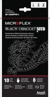 🧤 microflex black dragon latex gloves - exam grade, size medium (100 pack) - disposable, black, latex gloves logo