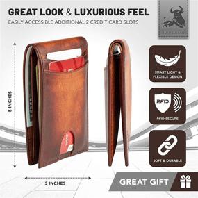 img 2 attached to Authentic Bifold Wallet: Genuine Leather Wallet for Men