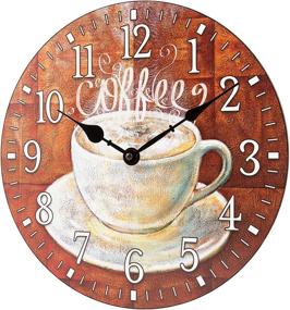 img 3 attached to ⏰ La Crosse 404-2631C-INT 12-Inch Round Coffee Decorative Quartz Analog Wall Clock: Vibrant Multi-Color Timekeeping at 12 inches