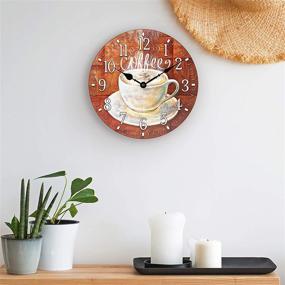 img 1 attached to ⏰ La Crosse 404-2631C-INT 12-Inch Round Coffee Decorative Quartz Analog Wall Clock: Vibrant Multi-Color Timekeeping at 12 inches