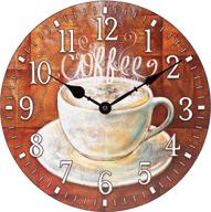 ⏰ la crosse 404-2631c-int 12-inch round coffee decorative quartz analog wall clock: vibrant multi-color timekeeping at 12 inches logo