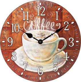 img 4 attached to ⏰ La Crosse 404-2631C-INT 12-Inch Round Coffee Decorative Quartz Analog Wall Clock: Vibrant Multi-Color Timekeeping at 12 inches