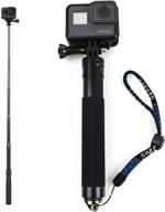 eaxanpic aluminum selfie stick monopod for gopro, extendable handheld telescoping monopod grip for gopro max/9/8/7/6/5/4, dji osmo, insta 360 one r action camera (simple version) logo