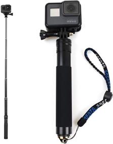 img 4 attached to EaxanPic Aluminum Selfie Stick Monopod for GoPro, Extendable Handheld Telescoping Monopod Grip for GoPro Max/9/8/7/6/5/4, DJI OSMO, Insta 360 One R Action Camera (Simple Version)
