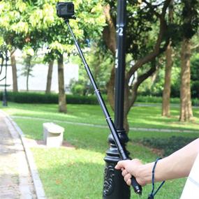 img 2 attached to EaxanPic Aluminum Selfie Stick Monopod for GoPro, Extendable Handheld Telescoping Monopod Grip for GoPro Max/9/8/7/6/5/4, DJI OSMO, Insta 360 One R Action Camera (Simple Version)