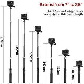 img 1 attached to EaxanPic Aluminum Selfie Stick Monopod for GoPro, Extendable Handheld Telescoping Monopod Grip for GoPro Max/9/8/7/6/5/4, DJI OSMO, Insta 360 One R Action Camera (Simple Version)