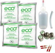eco balance ediy-6 tire/wheel balancing beads kit - off-road, light duty truck tires - (4) 🔧 6oz diy bead bags - (4) valve caps and cores - (1) core remover - injector bottle logo