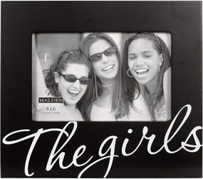 img 4 attached to Malden International Designs The Girls in Cursive Words Picture Frame, 4x6, Black - Stylish Decor for Precious Memories