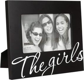 img 3 attached to Malden International Designs The Girls in Cursive Words Picture Frame, 4x6, Black - Stylish Decor for Precious Memories