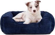 invenho dog beds: washable, non-slip, and calming pet beds for small, medium, and large dogs and indoor cats - navy blue, 25 inches логотип