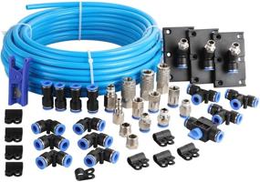 img 4 attached to 🔧 WYNNsky Shop Air Line Kit: Complete 49-Piece Garage Air Compressor Accessories Master Kit - 60ft Nylon Compressed Air Pipe, 200 PSI, Cutter, Tees, Connectors, Mounting Clips