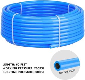 img 2 attached to 🔧 WYNNsky Shop Air Line Kit: Complete 49-Piece Garage Air Compressor Accessories Master Kit - 60ft Nylon Compressed Air Pipe, 200 PSI, Cutter, Tees, Connectors, Mounting Clips