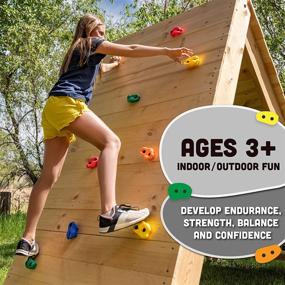 img 1 attached to 🧗 Squirrel Products 20 Extra Large Deluxe Rock Climbing Holds Kit - Outdoor Play Accessories, Ages 3 & Up