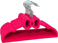 👧 kids velvet hangers (13" - 30 pack) - cute pink bow design - non-slip toddler hangers - age 4-12 baby clothes hangers - baby hangers velvet & baby felt hangers логотип