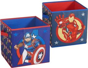 img 4 attached to 🌟 Idea Nuova Captain America and Iron Man 2 Avengers Folding Storage Cubes with LED Lights - 11.5 inches