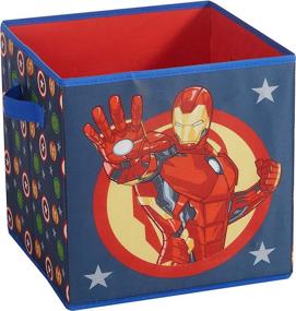 img 2 attached to 🌟 Idea Nuova Captain America and Iron Man 2 Avengers Folding Storage Cubes with LED Lights - 11.5 inches