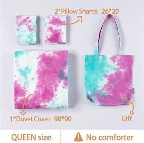 img 1 attached to 🎨 TOUDERETH Handmade Tie Dye Duvet Cover Set: Ethnic Boho Marble Design for Teen Girls, Queen Size