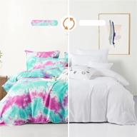 🎨 toudereth handmade tie dye duvet cover set: ethnic boho marble design for teen girls, queen size logo