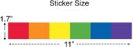 lgbt pride rainbow flag sticker & iron patch - vibrant vertical stripes design - multisurface decal for cars, lockers, and more - 1.7 x 11 inches logo