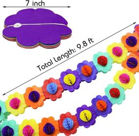 img 3 attached to 🌺 FUTUREPLUSX Мексиканская бумажная гирлянда: Изысканный баннер из гибискусовых цветов для незабываемых вечеринок Луа и фиесты!
