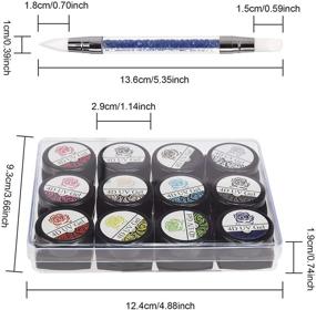 img 3 attached to 💅 Ownest 3D Sculpture Painting Nail Gel Set - 12 Vibrant Colors, Soak Off UV Carved Gel with 1 Carving Pen - 5g